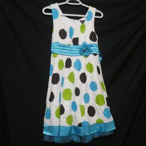 MY MICHELLE | size 16 | Sleeveless Polka Dot Dress | Zip Back | BNWOT